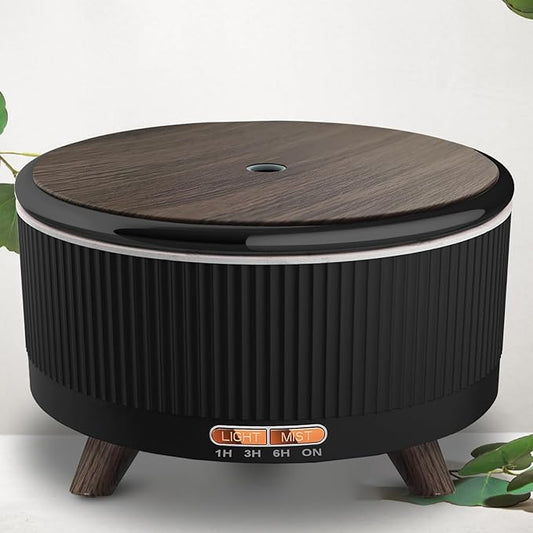 Essential Oil Diffusers for Home 500ml,Aromatherapy Diffusers for Essential Oils Large Room Black Wood with 7 Colors Lights & 3 Mist Mode Waterless Auto Off,Cool Mist Humidifiers for Decor