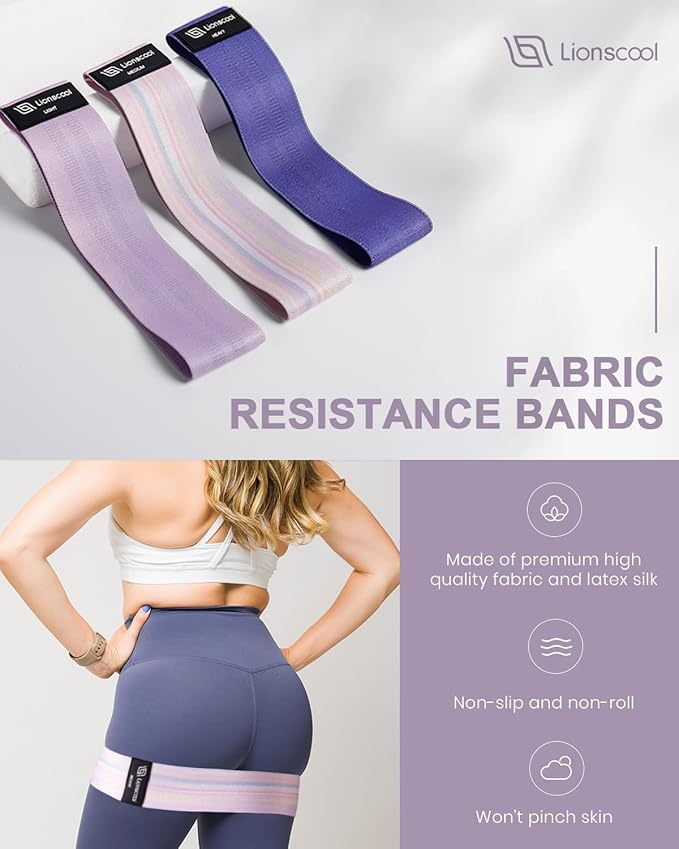 LIONSCOOL Pilates Ring Set – 14" Anti-Deformation Magic Circle with Padded Handles, Mini Ball, Resistance Bands, Guide & Bag