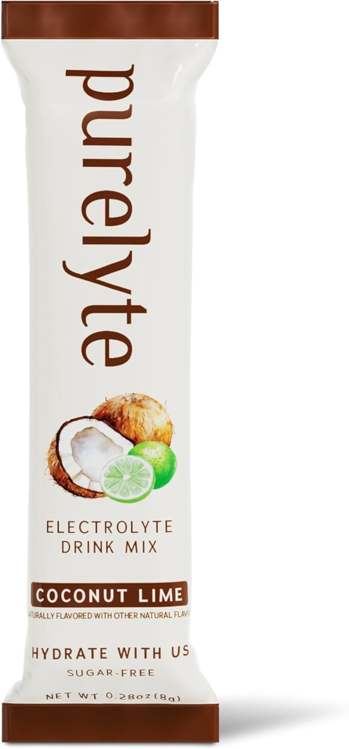 Electrolyte Drink Mix – Sugar-Free Hydration Powder Packets – Clean Electrolytes with Trace Minerals – Keto, Vegan, Gluten-Free – No Artificial Sweeteners – 30 Sticks – Coconut Lime