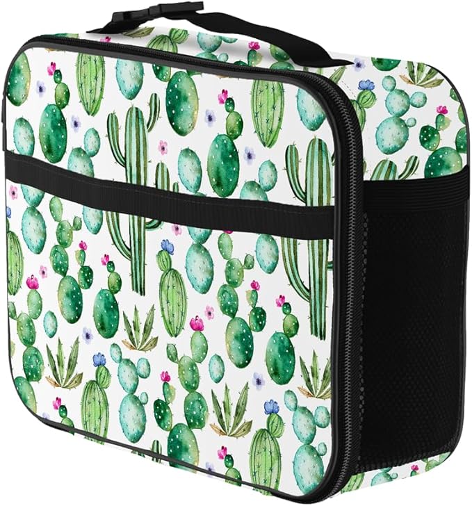 Cactus Lunch Bag Reusable Insulated Lunch Box Keep Food Cooler Thermal Lunch Tote for Women Men
