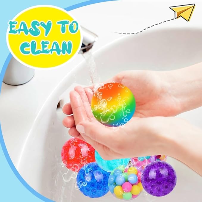 30Pcs Large Stress Balls, Squeeze Toys Squishy Balls ,Fidget Sensory Toys for Adults Anxiety Relief ,Party Favors Christmas Easter Birthday Party Supplies Goodie Bag Stuffers Classroom Prizes