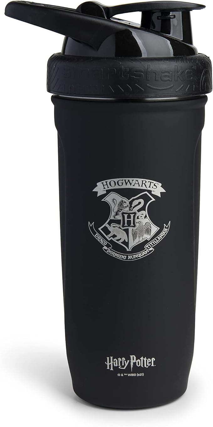 Smartshake Reforce Stainless Steel Harry Potter Hogwarts Crest Shaker Bottle (900 ML /30oz) | Light Weight Resistance Sports Shaker Bottle with a Soft Lid | Leakproof, BPA Free & DEHP Free