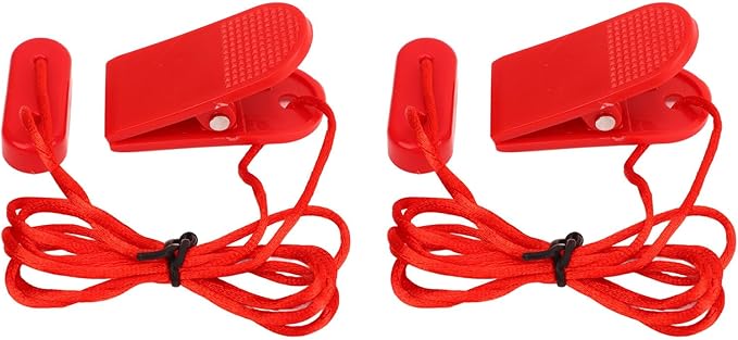 2pcs Magnetic Safety Switch, Strong Clip Fitness Magnet Key, Auto Stop Running Machine Key Replacement Fitness Magnet Key for Home Gym Commercial Treadmills