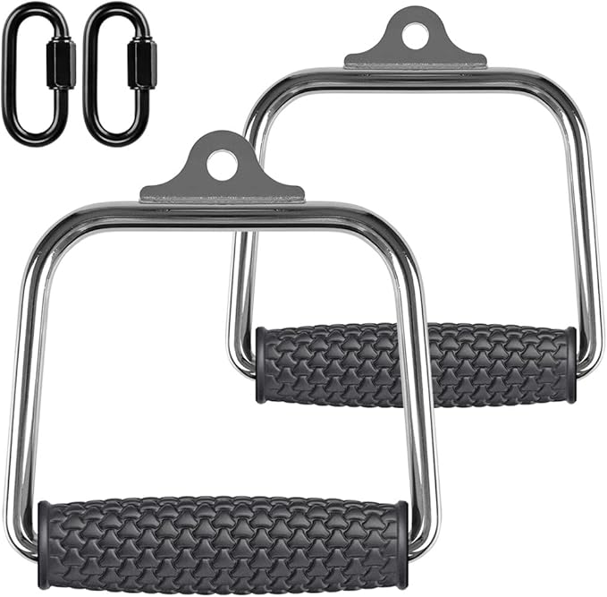 Kipika Heavy Duty Double D Handle, V Bar Cable Attachment, Row Attachment for Cable Machine, Non-Slip and Comfortable, Solid Aluminum Alloy Grip, Cable Machine Accessories for Home Gym…