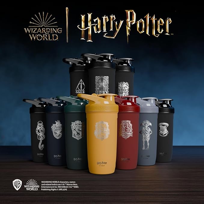 Smartshake Reforce Stainless Steel Harry Potter Hufflepuffs Shaker Bottle (900 ML /30oz) | Light Weight Resistance Sports Shaker Bottle with a Soft Lid | Leakproof, BPA Free & DEHP Free