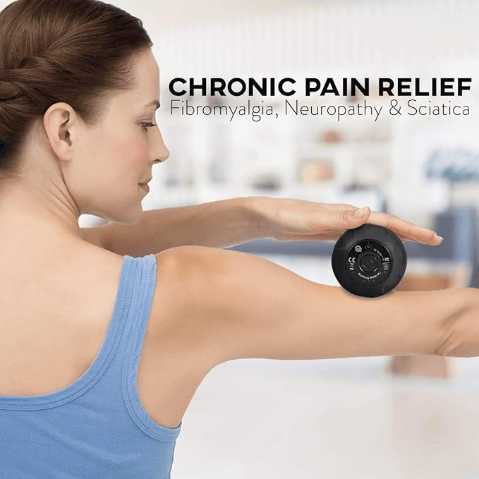 Vibrating Peanut Massage Ball - Deep Tissue Trigger Point Therapy, Myofascial Release - Handheld, Cordless - 4 Intensity Levels - Dual Lacrosse Ball Vibration Massager (Black)