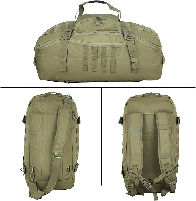 Gym Backpack for Men Sports Duffel Bag Gym Bags with Three Ways of Carrying (GREEN-60L)