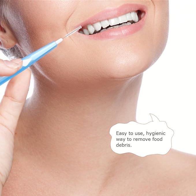 Interdental Slim Brush Anself 60Pcs Dental Floss Picks Refill Inter-Dental Brush Teeth Stick Toothpick Flosser for Oral Deep Clean Health Care