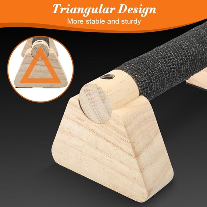 Wooden Parallettes Bars, Calisthenics Equipment for Handstand Training, Mini Handle Pumps, Push Up Bars Fitness, Calisthenics Bar, Handstand Blocks and Pushup Handles for Men
