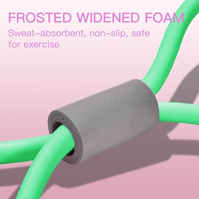 Figure 8 Fitness Resistance Bands with Handles - 4-Piece Set for Full-Body Workouts - Ideal for Strength Training, Physical Therapy, and Home Gym