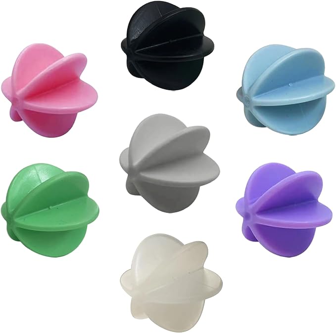 7 Color Pack 1.49" Plastic Whisk Ball Replacement (Pink/Green/Purple & Black/Gray/Blue/Clear) for Blender Shaker Bottle,Strong for Well Blending & Long Term Use,Easy to Clean,Food Grade Microwaveable