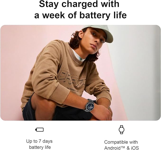 Fila Smart Watch for Men Women, 1.43’’ AMOLED Fitness Tracker with Heart Rate/Sleep Monitor, 130+ Sport Modes, Activity Tracker, Pedometer for Android iOS