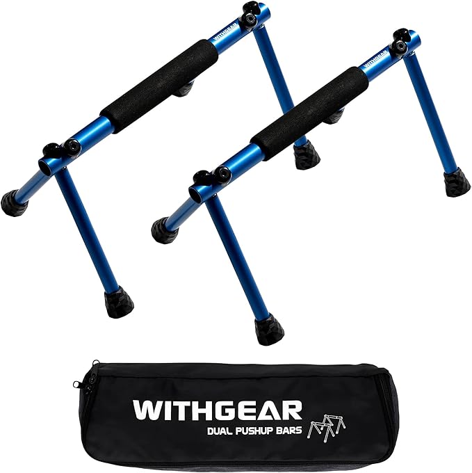 Push Up Bar – Folding Dip Bar for Home Workout, Lightweight & Portable Strength Training Equipment for Men & Women, Indoor & Outdoor Use (Hawk)