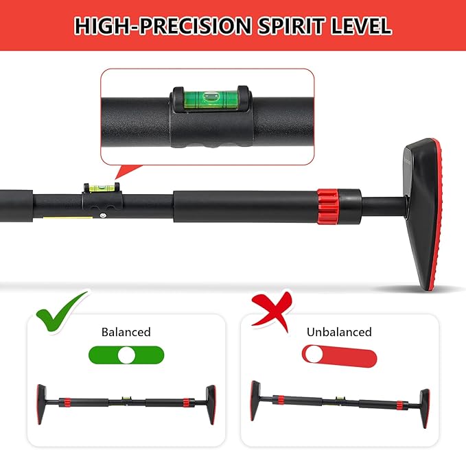 Pull Up Bar for Doorway, Door Frame Chin Up Bar without Screw Exercise Bars for Home Workouts Strength Training Adjustable Pull-up Bars with Smart Count/Timer/Calorie Tracker Home Gym Equipment Indoor