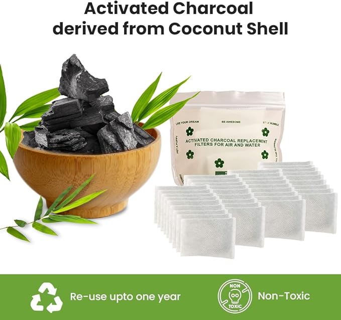 Green Piece® All-Natural Baby Diaper Pail Deodorizer - Pack of 36 - Activated Charcoal - Compatible with Diaper Pails, Shoe Closets - Made by Green Piece Mfg