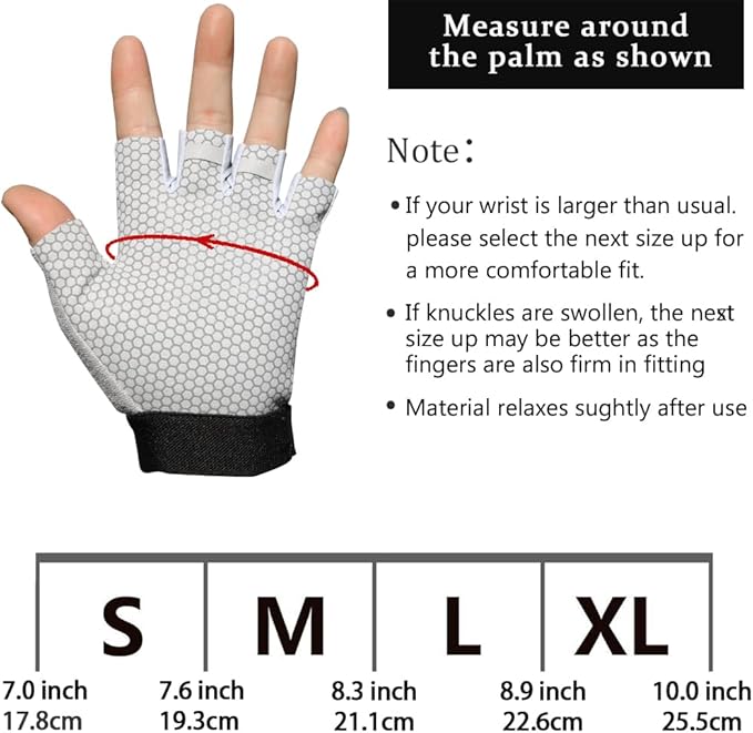 Drasry UV Fishing Gloves Fingerless Sun Protection Men Women UPF50+SPF for Fishing Kayaking Paddling Hiking Sailing Rowing Driving Canoeing Glove