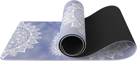FOLAI Extra Thick Yoga Mat 6mm - Non-Slip Exercise Mat for HIIT, Pilates & Home Workouts & Workout with Free Carry Strap