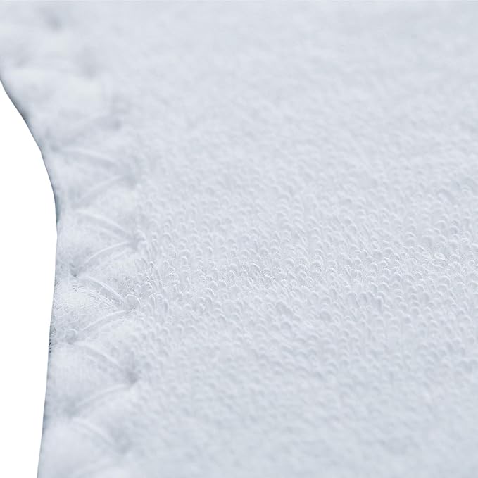 Happystep Cotton Terry Cloth Insoles, Barefoot Shoe Inserts, Sweat Absorption, Odor Control, Moisture-Wicking, Washable and Reusable, Zero Drop Shoe Insoles, 2 Pairs of White (Women Size 8)