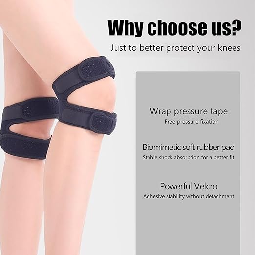 Patellar Tendon Support Strap, Knee Brace for Arthritis Pain and Support, Medical Patella Knee Brace for Knee Pain, Knee Brace for Meniscus Tear for Tendonitis Pain Relief Arthritis Men and Women
