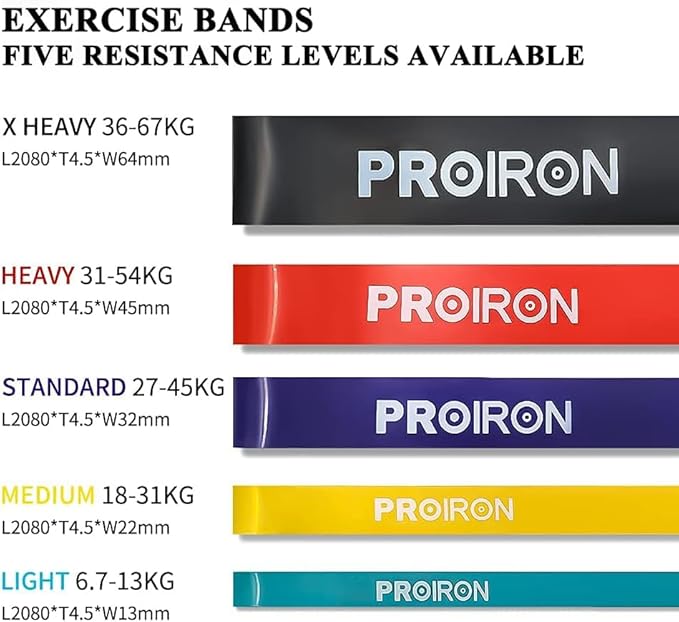 PROIRON Resistance Bands Pull Up Assistance Bands Comfortable Anti-Slip Exercise Bands for Pull up Dip Squat Gym Workout Physical Therapy Stretch Bands for Men & Women - Length 40inch (100cm)