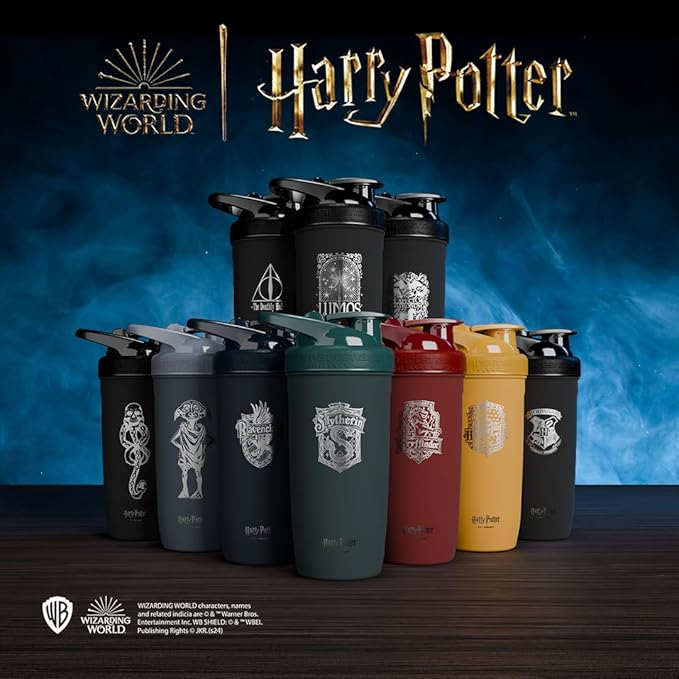 Smartshake Reforce Stainless Steel Harry Potter Slytherin Shaker Bottle (900 ML /30oz) | Light Weight Resistance Sports Shaker Bottle with a Soft Lid | Leakproof, BPA Free & DEHP Free