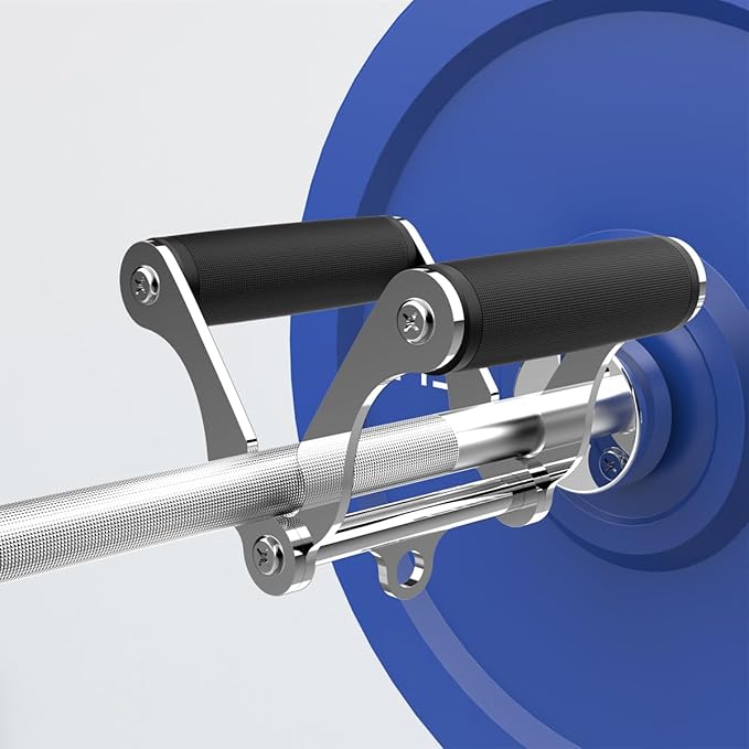 V Bar T-Bar Row Landmine Handle Attachment for Barbell Bars, Solid Mine Double D Row Handle Grips with Non-Slip Rubber Grips, T-Row Attachment for Olympic Strength Training Bars