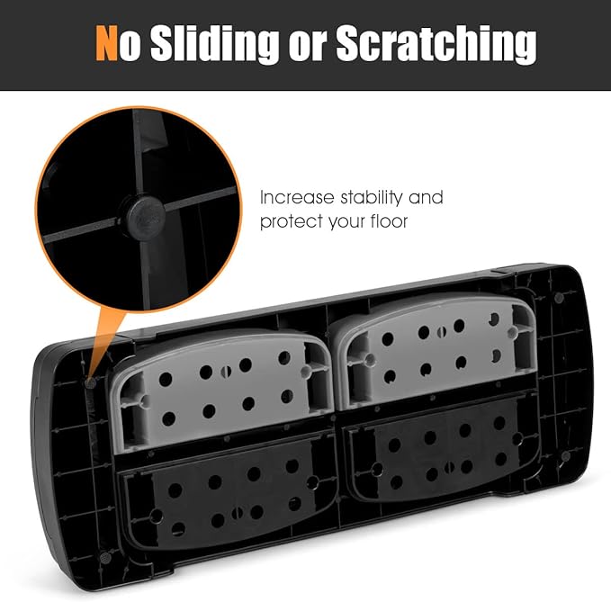 Goplus 31" Aerobic Exercise Stepper Deck, Adjustable Fitness Workout Step Platform Trainer with Risers, 4”6”8”Levels Height-Adjustable, for Home Gym and Office