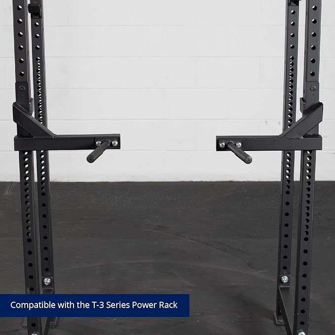 Titan Fitness T-3 Series Dip Bars, J-Hook Style Rack Mounted Dip Attachment, 880 LB Capacity, Fits 2" X 3" Tubular Steel