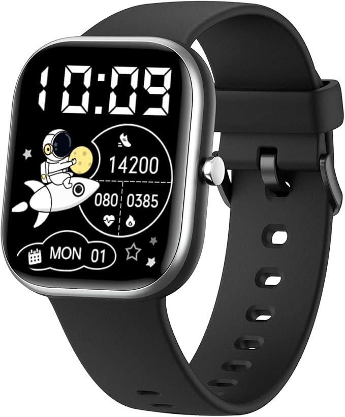 Smart Watch for Kids Fitness Tracker No Phone/APP Needed,19 Sport Mode,1.5" DIY Dial,IP68 Waterproof,Sleep Monitor,Pedometers,Heart Rate,Great Birthday Gift for Boys Girls Teens 6-14 year Olds (Black)