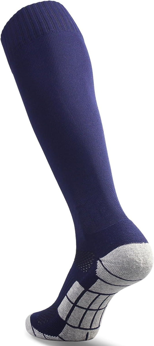 CWVLC Soccer Socks (1/3/5 pairs) Team Sport Knee High Socks for Adult Youth Kids
