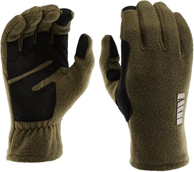 FG Quick Fit Touchscreen Fleece Glove Contour Fit, Abrasion-Resistant Palms for Multi-Sport, Cycling, Driving