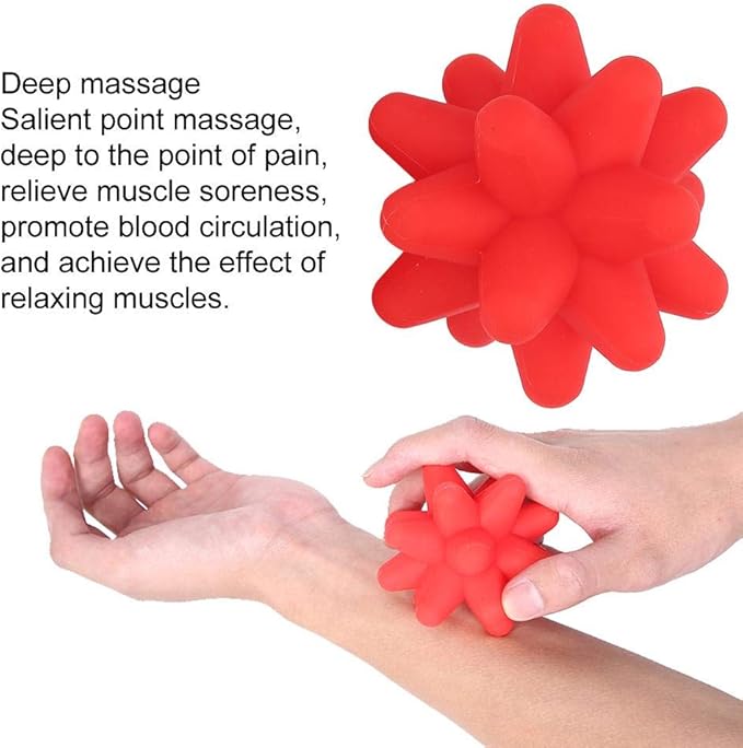Brrnoo Silicone Massage Ball, Ball for Trigger Point Massage - Deep Tissue Massager for Myofascial Release - Mobility Ball for Exercise & Recovery, Foot Acupoint Trigger Point Massage