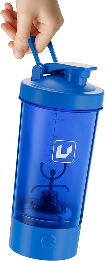 Electric Shaker Bottle USB C Rechargeable Protein Shaker Bottle Shaker cups for Protein Shakes Mixer with 24oz BPA Free Tritan Meal Replacement Shakes Made with Tritan Portable Blender Cup (Blue)