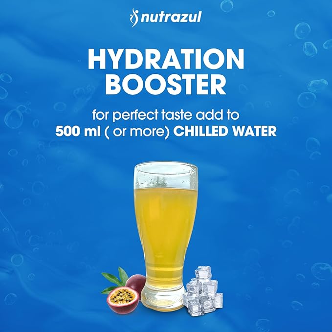 nutrazul Hydration Booster 30 Sticks | Rapid Hydration Support | Electrolyte Mix with No Artificial Sweeteners | Acai Berry, Lemon Lime & Passion Fruit | Vegan, Gluten-Free, Non-GMO