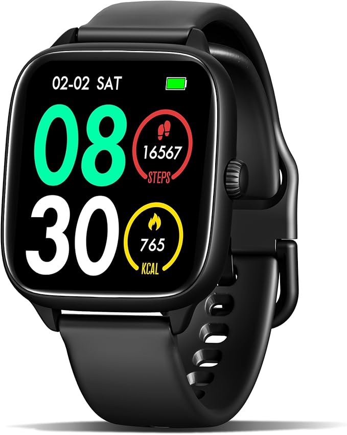 Health Fitness Tracker (Answer/Make Calls), Smart Watch with 24/7 Heart Rate Monitor, Activity Tracker with Blood Pressure, Blood Oxygen, 120+ Sport Modes Sleep Tracker for Women Men (Black)