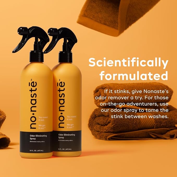 Nonaste Odor Eliminating Spray - 16 Fl Oz (Pack of 1) - Shoe & Yoga Mat Spray, Boxing Glove Deodorizer, Gym Bag Deodorizer, Fabric Odor Eliminator - No Washing Needed