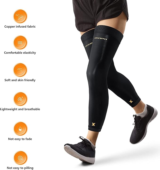 THX4COPPER Compression Full Leg Sleeves(Pair)