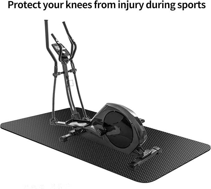 Treadmill Mat,Bike Mat Compatible with Peloton Bike Elliptical Treadmill,Folding Pad Exercise Equipment Under Exercise Trainer Pad for Stationary Indoor Spin