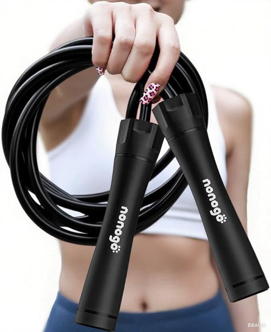 nonogo 1.1LB Weighted Jump Rope for Women – Adjustable 10mm Heavy PVC Skipping Rope for Fitness, Ideal for High-Intensity Training, MMA, Boxing, CrossFit, Weight-loss Workouts