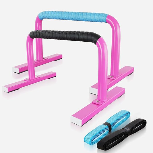 Strength Training Parallettes Push Up Bars, Pushup Handles Calisthenics Equipment for Home Workout, Anti-slip Gymnastics Bars, Handstand & Dip Bar for Outdoor Exercise