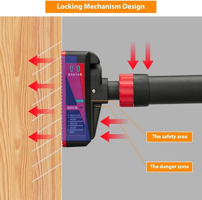 Pull Up Bar for Doorway, 440LBS Heavy-Duty Strength Training Chin Up Bar, Adjustable Width 27.2" - 36.2", No Screws Home Gym Equipment with Level Meter