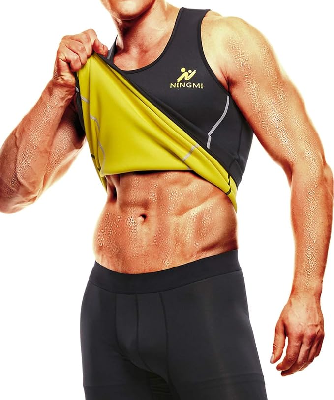 Sweat Vest for Men Neoprene Waist Trainer Tank Weighted Vest Waist Trimmer Sauna Suit Running Vest