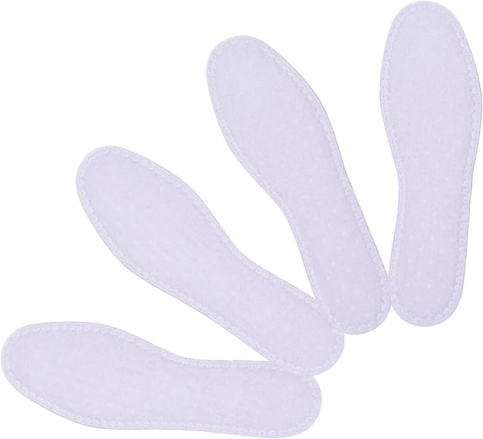 Happystep Cotton Terry Cloth Insoles, Barefoot Shoe Inserts, Sweat Absorption, Odor Control, Moisture-Wicking, Washable and Reusable, Zero Drop Shoe Insoles, 2 Pairs of White (Men Size 9)