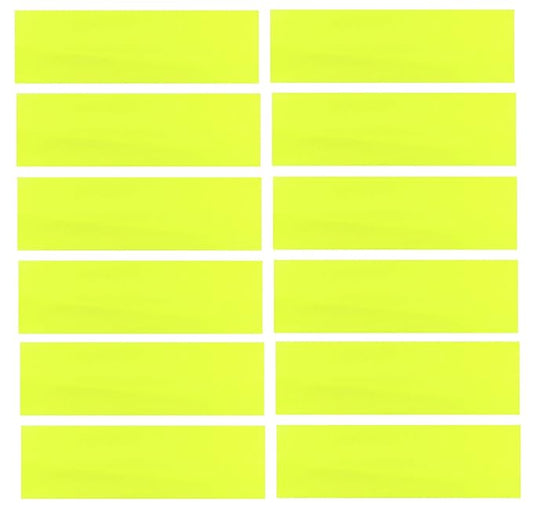 Kenz Laurenz Soft and Stretchy Elastic Cotton Headbands, Pack of 12, Neon Yellow