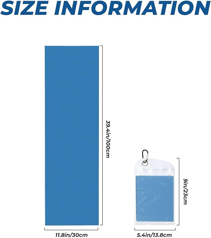 Custom 1-200 Pack Cooling Towel 40"x12", Design Your Team Logo Photo Ice Towel Personalized Soft Breathable Sport Towel Customized Workout Sweat Towel for Yoga Gym Activities (Dark Blue)