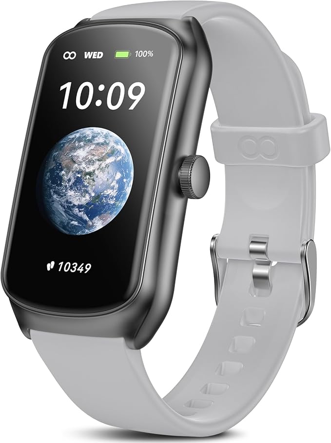 AMOLED Fitness Tracker Watch with 24/7 Heart Rate/SpO2/Sleep Monitor, IP68 Waterproof Smart Watch, Step Calorie Counter Pedometer Swimming Health Activity Trackers & SmartWatches for Men Women