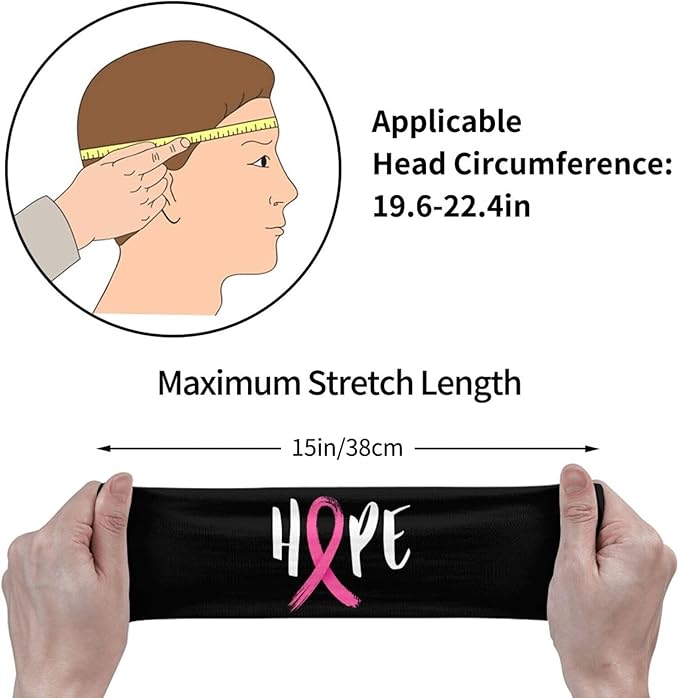 Sports Headband Moisture Wicking Sweatband for Men Women Running Cycling Yoga Fitness Workout