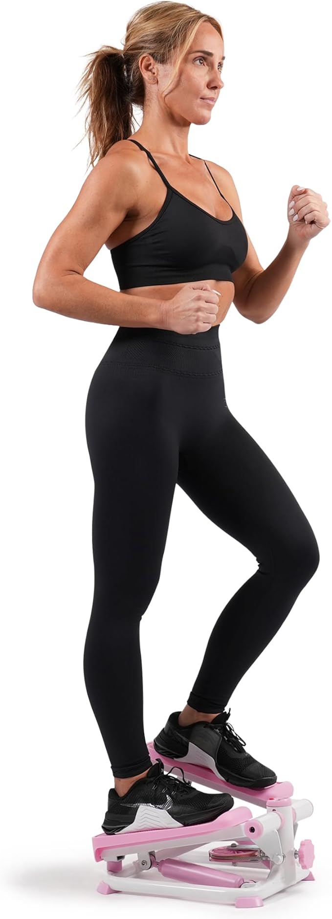 Sunny Health & Fitness Mini Steppers for Exercise at Home, Stair Step Workout Machine, Full Body Cardio Equipment, with Optional Free SunnyFit App Connection and Resistance Band