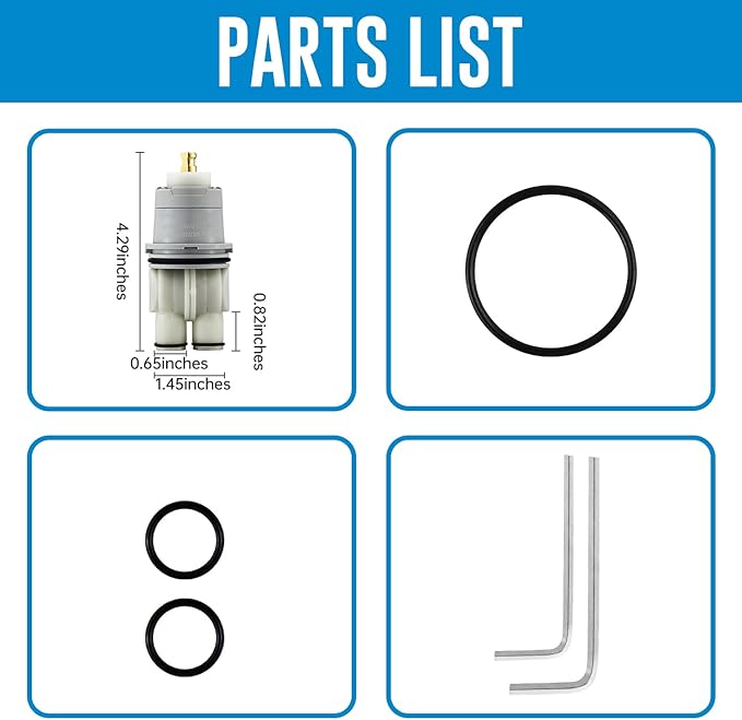 RP46074 Shower Cartridge, Compatible with Delta 13/14 Series Shower Faucet, Replacement Monitor MultiChoice Cartridge, Single Handle Universal Shower Cartridge Repair Assembly with RP22734 Bonnet Nut