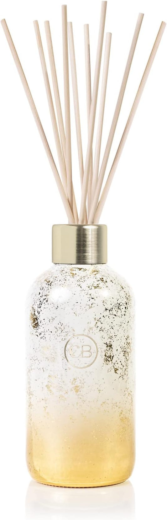 Capri Blue Glimmer Reed Diffuser Set - Includes Diffuser Sticks, Scented Oil, and Decorative Glass Bottle - Home Decor Room Freshener - Capri Blue Home Fragrance - Volcano (8 fl oz)